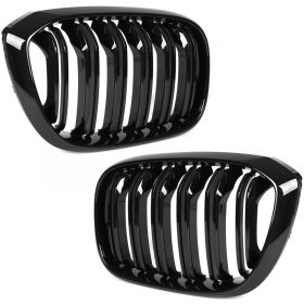   BMW X4 G02 2018 -  fényszórók (vese) bal + jobb szett. FEKETE FÉNYES 