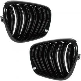   BMW X3 F25 11-14  fényszóró (vese) bal + jobb szett. FEKETE FÉNYES 