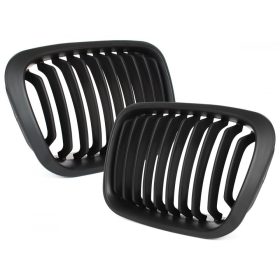   BMW 3 E46 98-01 SEDAN / COMBI hűtőrács a fényszórók között (vese) bal + jobb szett. MATT FEKETE 