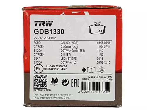 Skoda Fabia hátsó fék készlet  , Féktárcsa (ø232 mm) + fékbetét