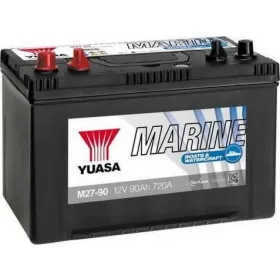 YUASA 12V 90AH 720A Bal+ Indító akkumulátor M27-90