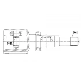   BELSŐ féltengely csukló FORD TRANSIT 06- /JOBB KÉZ, DOBOZ 6MT/ 1520685