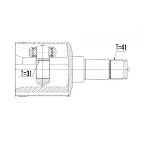   BELSŐ féltengely csukló FORD TRANSIT 06- /BAL, DOBOZ 6MT/ 1520686