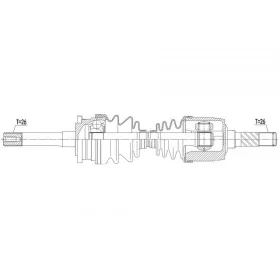   Féltengely MAZDA B2500 2.5D/2.5TD 4WD 99-, FORD RANGER 2.5/2.5TD 4WD 99- /BAL,MTM/ 1362929