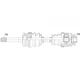   Féltengely MAZDA B2500 2.5D/2.5TD 4WD 99-, FORD RANGER 2.5/2.5TD 4WD 99- /JOBB,MTM/ 1362928