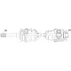 Féltengely MAZDA B2500 2.5D/2.5TD 4WD 99-, FORD RANGER 2.5/2.5TD 4WD 99- /JOBB,MTM/ 1362928