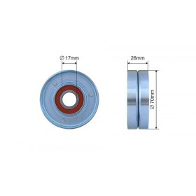   Feszítőgörgő, hosszbordás szíj CHEVROLET AVEO, CRUZE, OPEL ASTRA G, H, J, CORSA C, D, MERIVA 500125