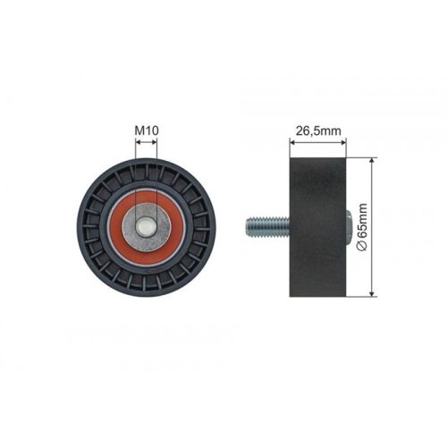 Feszítőgörgő, hosszbordás szíj CITROEN BERLINGO, C15, SAXO, XSARA, ZX , DACIA LOGAN, PEUGEOT 106, 205 13-11