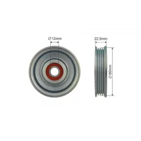   Feszítőgörgő, hosszbordás szíj NISSAN CABSTAR, NP300 NAVARA, NT400 CABSTAR, PATHFINDER III 2.5D 01.05- 379-133