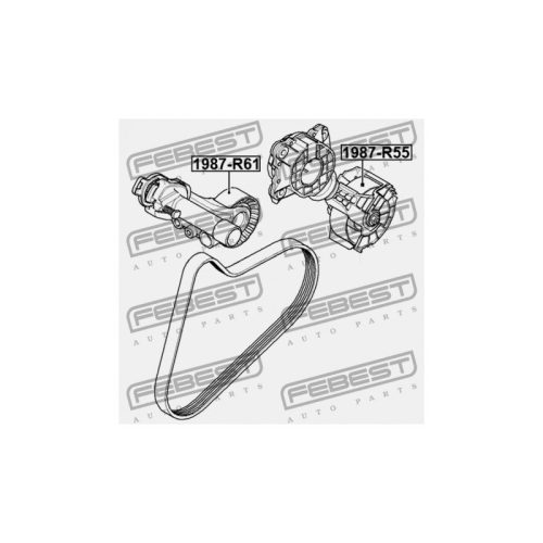 Feszítőgörgő, hosszbordás szíj PEUGEOT 207 06-14, 308 07-13, CITROEN C3 02-09, C4 PICASSO 08-13. MINI R55/R59/R60 05-