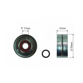   Feszítőgörgő, hosszbordás szíj  Toyota RAV-4 05-CAMRY 06- 166200H020