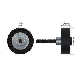   Feszítőgörgő, hosszbordás szíj VW GOLF V,VI/VII, JETTA V/VI, PASSAT 05-, TIGUAN 07-17, TOUAREG 10-, TOURAN 03-10, SKODA FABIA