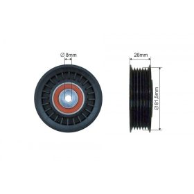   Feszítőgörgő, hosszbordás szíj VW CRAFTER 30-35, CRAFTER 30-50 2.5D 04.06-05.13 276-22