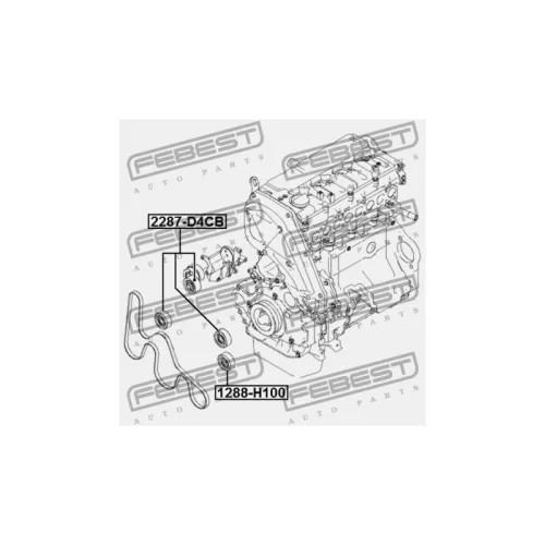 Feszítőgörgő, hosszbordás szíj HYUNDAI H-1/STAREX (TQ) 07- 252864A020