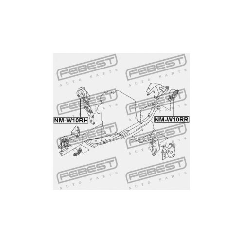 Motortartó Bak NISSAN PRIMERA KOMBI W10 90-98 /JOBB/ 1121076N06