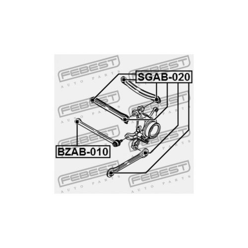 Szilent, keresztlengőkar SSANGYONG REXTON I/II 02-, KYRON 05-12, RODIUS 02-, NEW ACTYON 10-12 /HÁTSÓ keresztirányú/