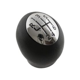   Renault Megane II 02-08 III 2008- sebességváltó gomb, 6 SEBESSÉGES, FEKETE + KRÓM