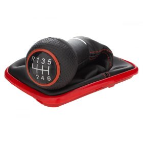   12MM VW Golf IV 97-06 sebességváltó gomb + RED FRAME 6 SEBESSÉGES 