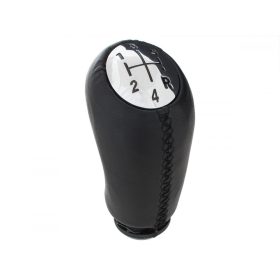   Renault Megane II 2002- sebességváltó gomb 5 SEBESSÉGES FEKETE BŐR + KRÓM