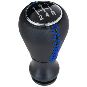   Citroen C4 I II C4 Picasso sebességváltó gomb FEKETE BŐR + KÉK varrással 5 SEBESSÉGES