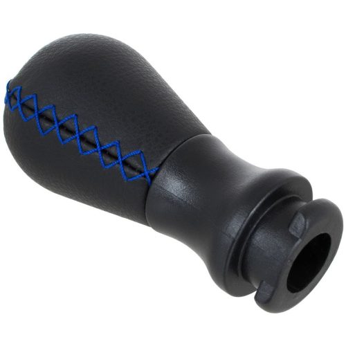 Peugeot 308 I II sebességváltó gomb FEKETE BŐR + KÉK varrással 5 SEBESSÉGES