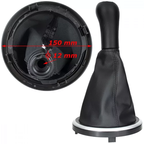 Ford Fusion 02-12 sebességváltó gomb FEKETE / EZÜST + váltószoknya kerettel SILVER 5 sebességes